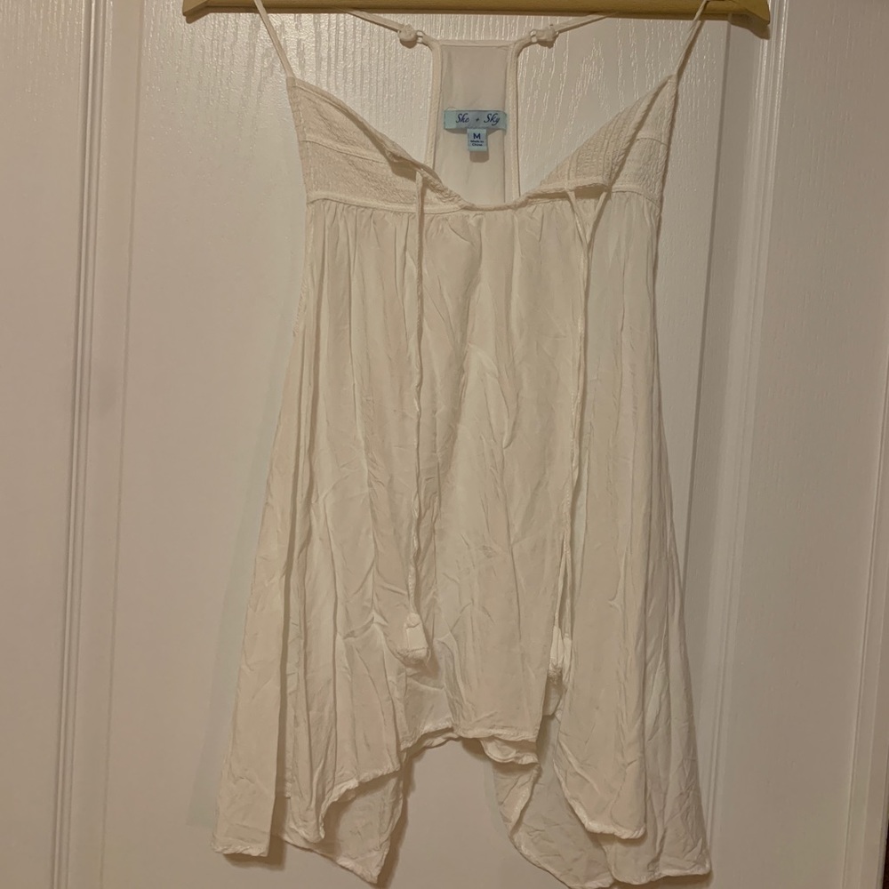 She + Sky white blouse